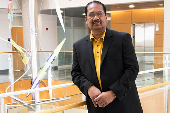 Kamlendra Singh pictured in the Bond Life Science Center