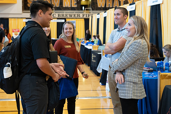 People at career fair