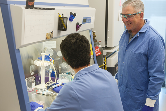 Tom Spencer in a lab