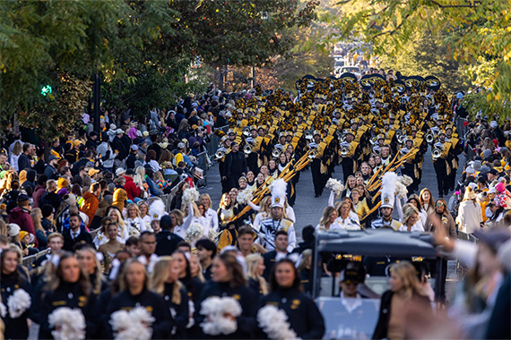 Marching Mizzou and others at Homecoming parade