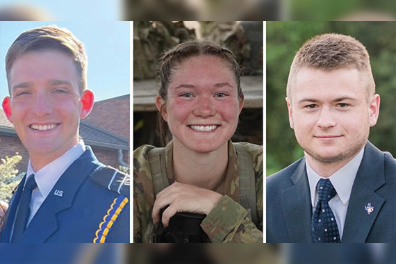 Photos of three University of Missouri ROTC students